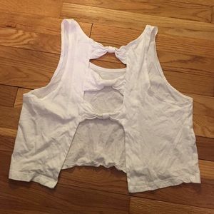 Crop top with open back