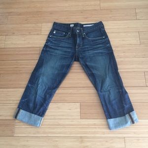 Ag ex-boyfriend crop jeans.