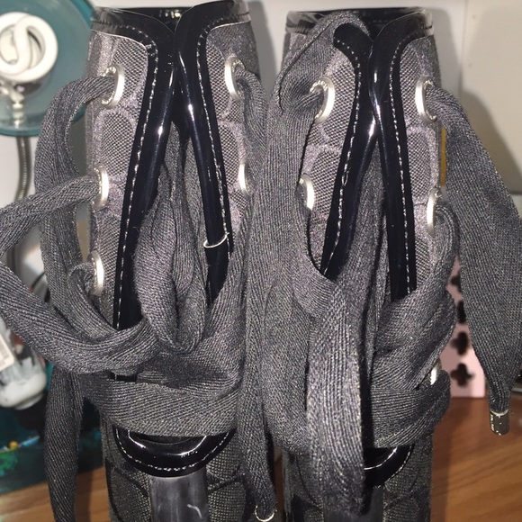 Black Coach rain boots