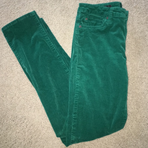 KUT Green Skinny Corduroys Size 10