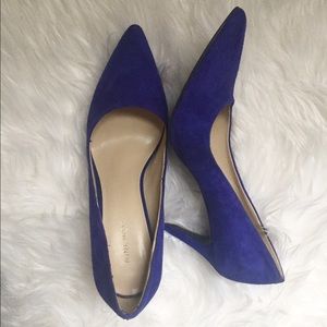 Nine West Blue Suede Heels