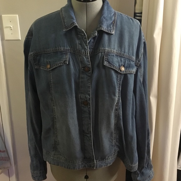 Denim button down