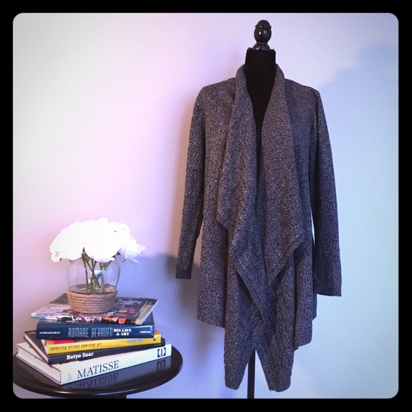 Drapey Silver/Black Shimmer Cardigan