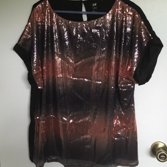 Glitter ombré blouse