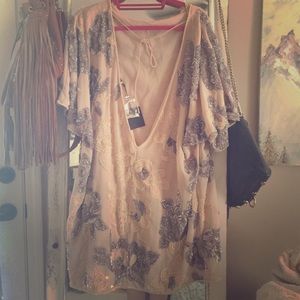 NWT\\ STUNNING beaded low back dress -- size 12