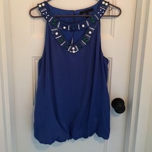 BCBG cut out beaded-neck tank