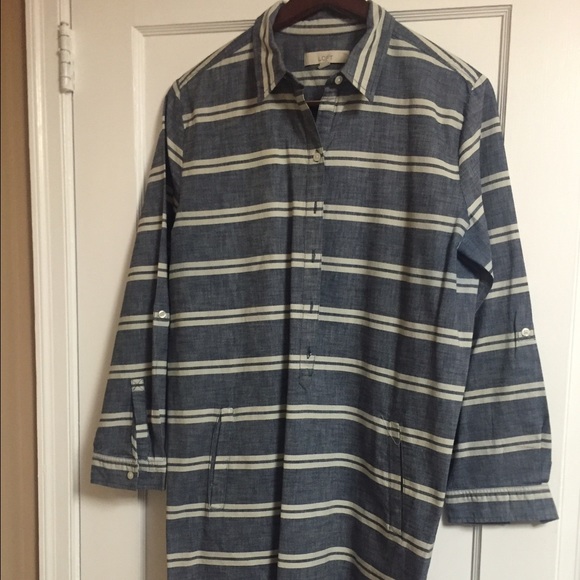 Chambray striped dress