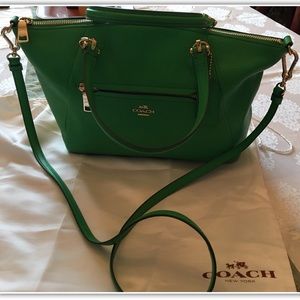 Coach Pebbled Leather Prairie Crossbody Satchel