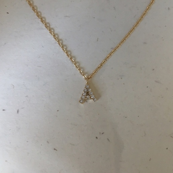 LETTER B Dainty Initial Jewel Pendant Necklace - Picture 2 of 6