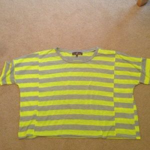 Bright yellow and grey shirt