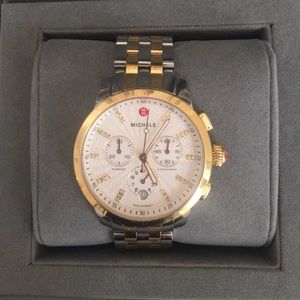 MICHELE Uptown two tone gold watch