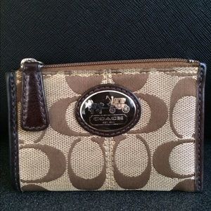 Coach sutton signature mini skinny wallet