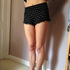 Black festival booty shorts