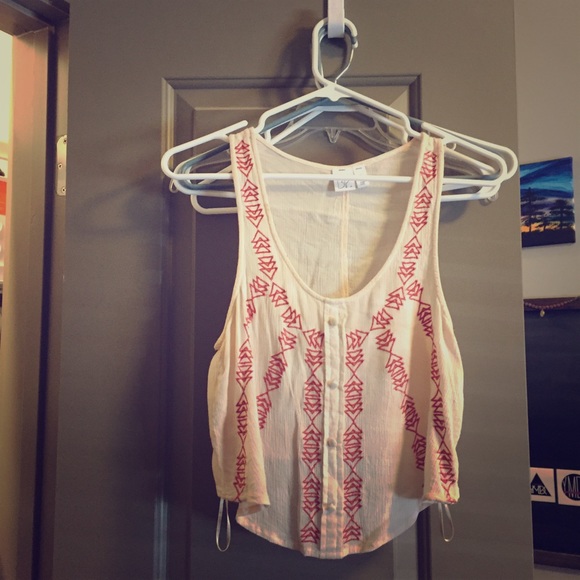Peach Boho Festival tank