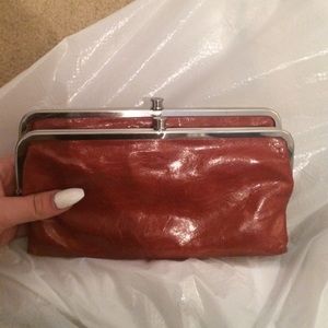 NWOT HOBO double clutch, rusty red WALLET.