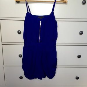 Royal blue romper.