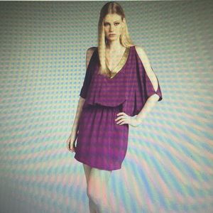 NTW // Nicole Miller plum silk dress