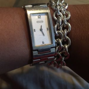 Authentic silver coach watch