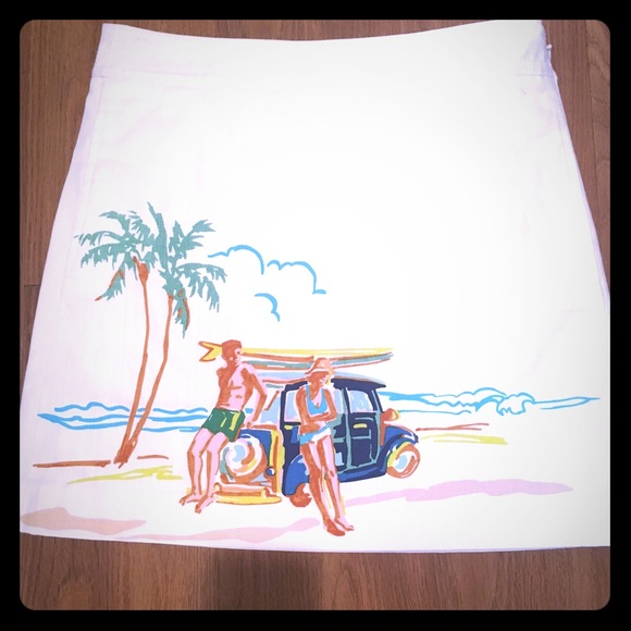 Jcrew white beach skirt