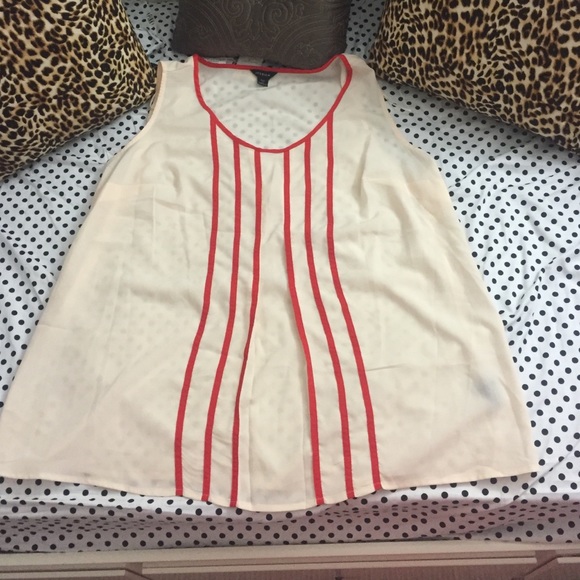 NWOT Light Sheer Pale Peach Pink Sleeveless Shirt