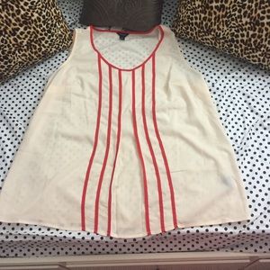 NWOT Light Sheer Pale Peach Pink Sleeveless Shirt