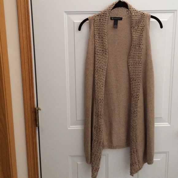 INC  beaded  knit vest