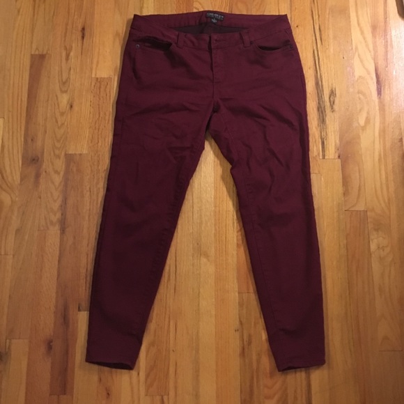 Burgundy jeans only worn twice