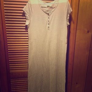 Ankle length striped T Shirt Dress FINAL PRICE