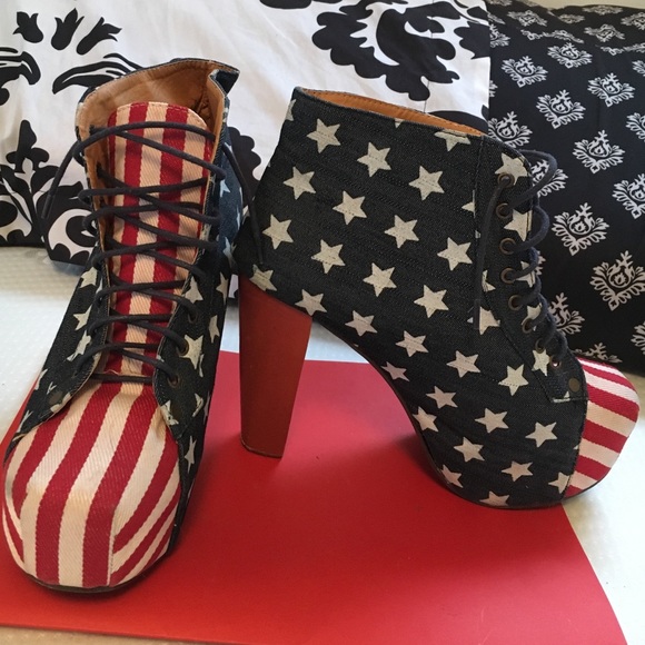 💕American Flag Platform boots 💕 - Picture 2 of 4