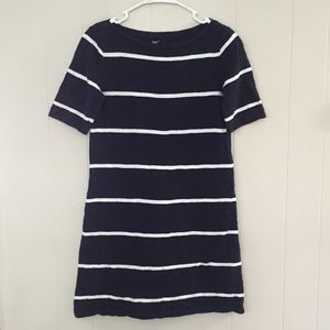 Navy and White Striped T-Shirt Dress