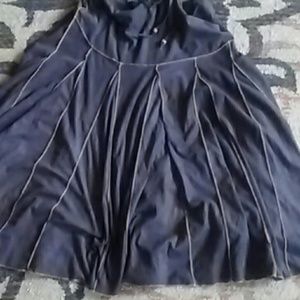 Designer brand suede long skirt