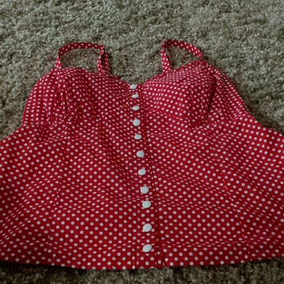 Torrid retro chic polka dot top