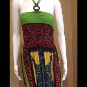 Maxi Dress - Vibrant Colors Worn Once Sz Large