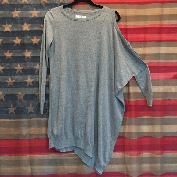 All Saints Dresses & Skirts - Allsaints gray asymmetrical sweater dress