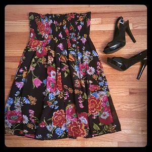Floral strapless babydoll dress L/XL