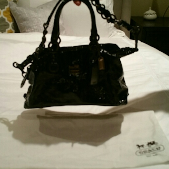 Coach Black Patent Leather Handbag