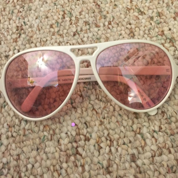 Forever 21 Accessories - Pink shades with white frames