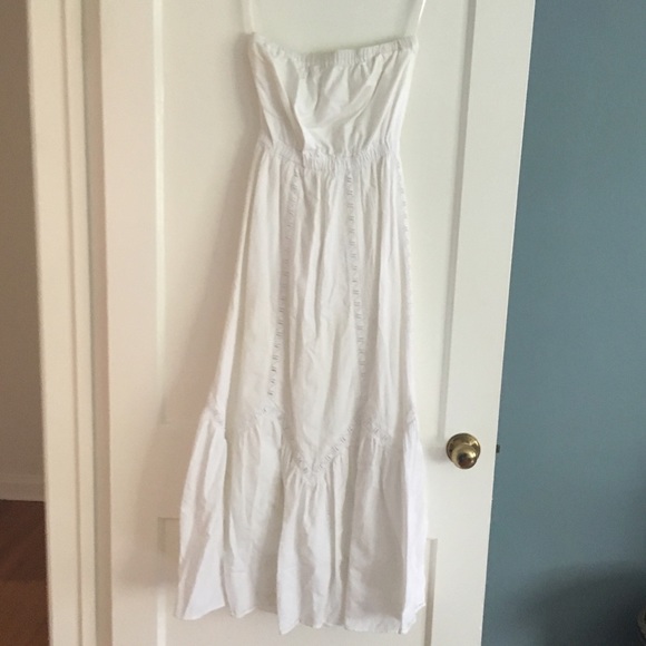 Gap Eyelet fully lined white maxi dress - Picture 1 of 2