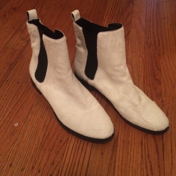 Elizabeth and James pony hair ankle boots