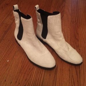 Elizabeth and James pony hair ankle boots