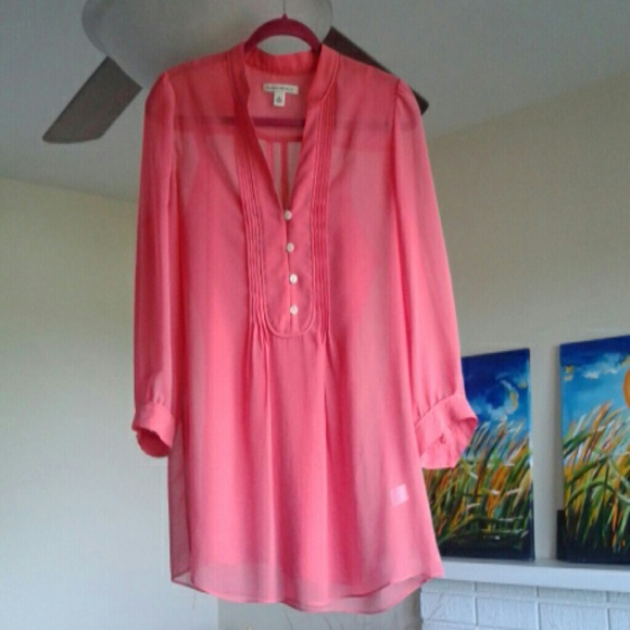 Pink sheer blouse