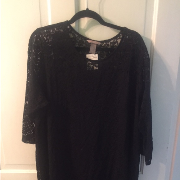 H&M Black Lace Dress 3/4 Sleeves size 3x