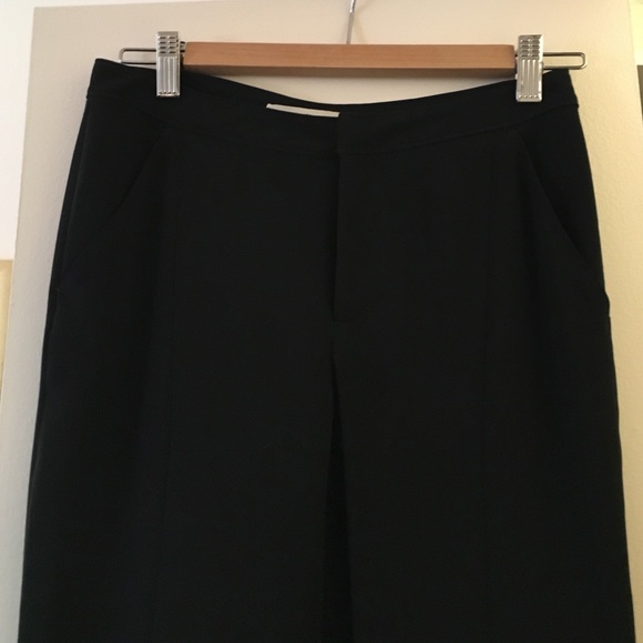 Black silk dress pant