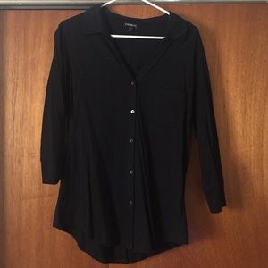 Black button down shirt