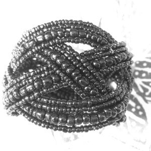 Black beaded bracelet **Final Markdown** OBO