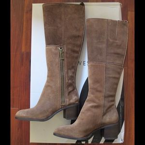Nine West Olette brown suede riding boots