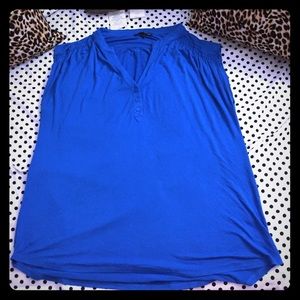 Bright Blue Sleeveless Top