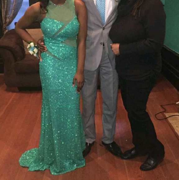 Turquoise prom dress