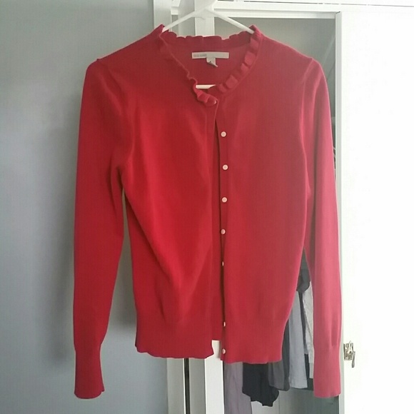 Old Navy red cardigan