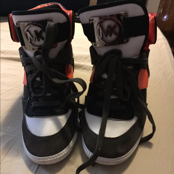 Michael Kors Black, White and Orange With Silver